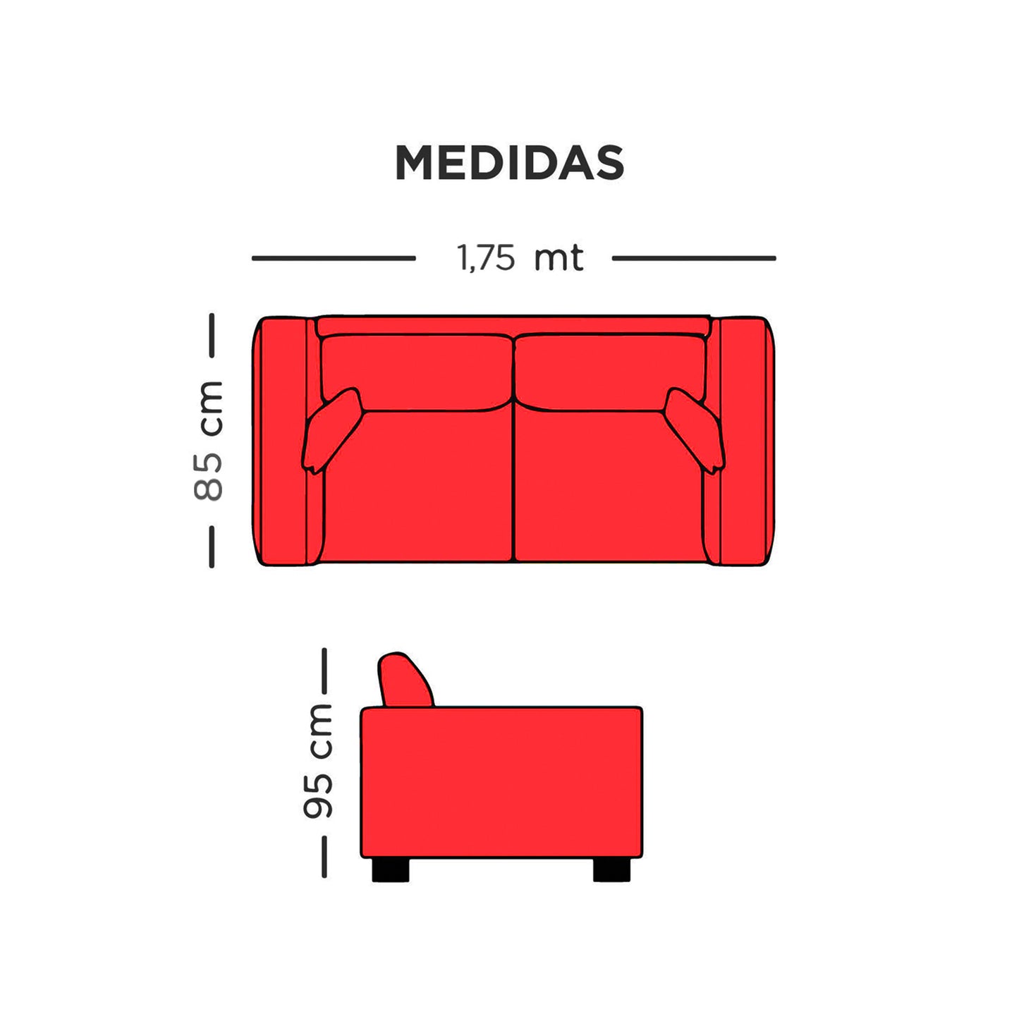 Sofá Mica (felpa)