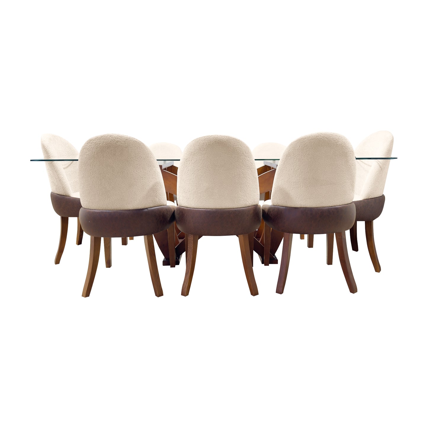 Comedor Barcelona 8 sillas (tela Doha)