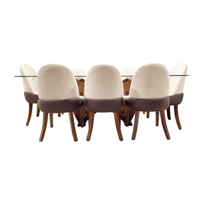 Comedor Barcelona 8 sillas (tela Doha)