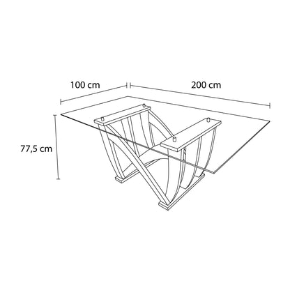 Comedor Barcelona 8 sillas (tela Doha)