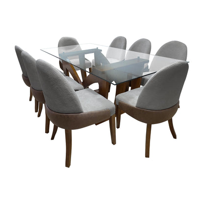 Comedor Barcelona 8 sillas (tela Doha)