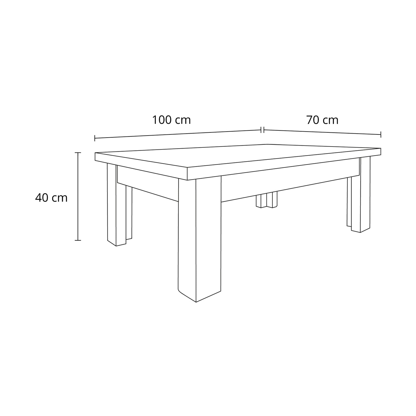 Mesa de centro Milán