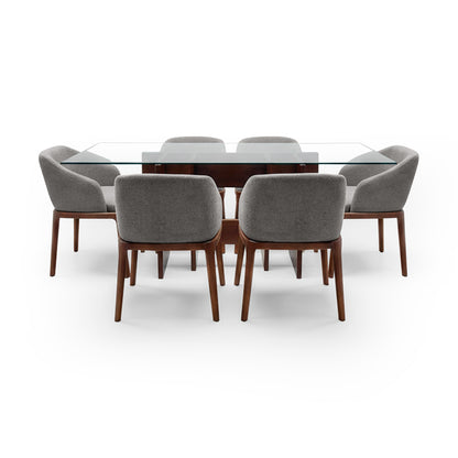 Comedor Londres 6 sillas (tela Doha)