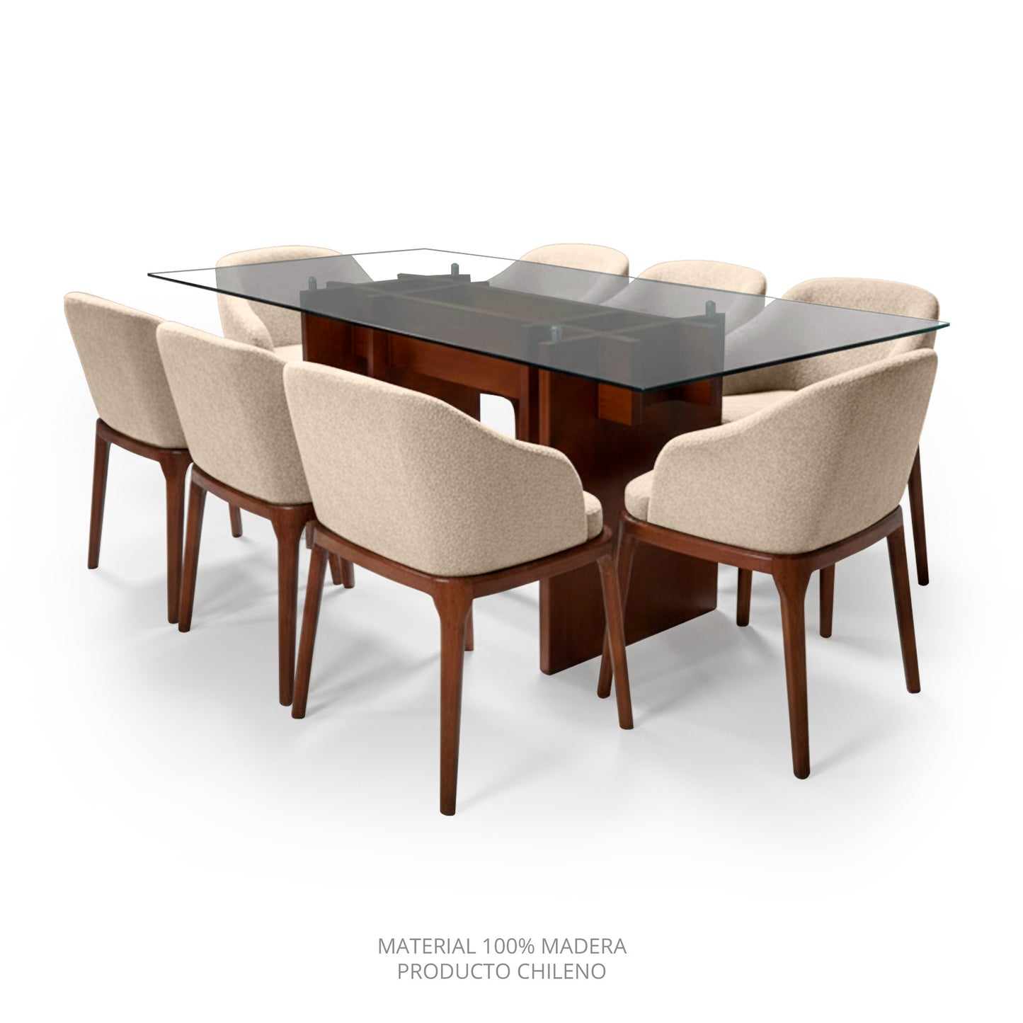 Comedor Londres 8 sillas (tela Doha)