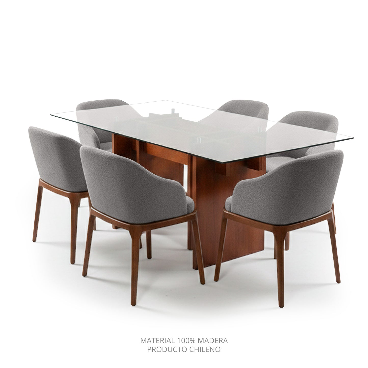 Comedor Londres 6 sillas (tela Doha)