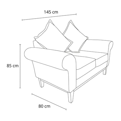 Sofá Coihue 2 cuerpos (tela)