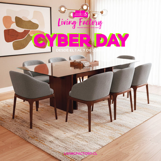 Comedor Londres 8 sillas (tela Doha)