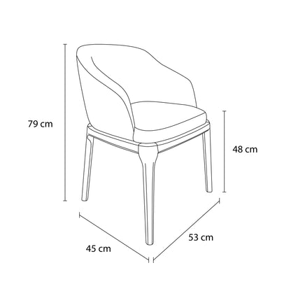 Comedor Londres 6 sillas (tela Doha)