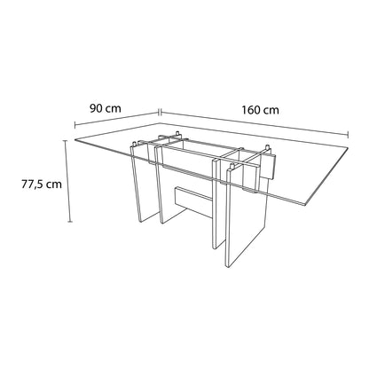 Comedor Londres 6 sillas (tela Doha)