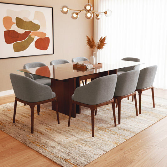 Comedor Londres 8 sillas (tela Doha)