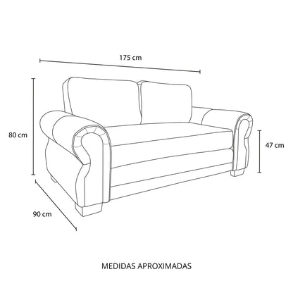 Sofá Oregon 2 cuerpos (felpa)